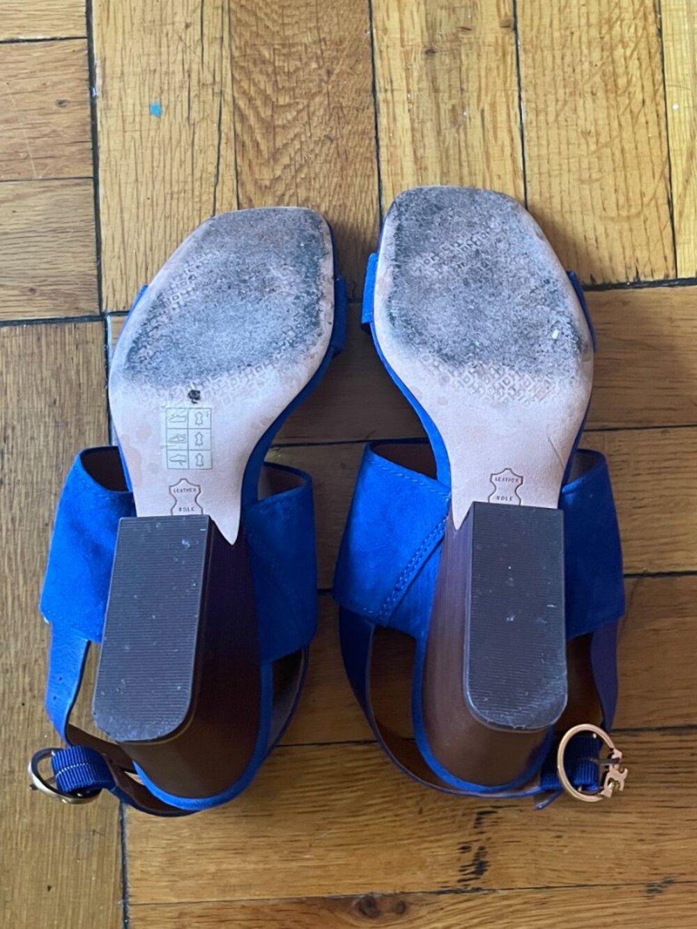Tory Burch Women's Leather Selby Block-Heel Sandals 7 - Picture 4 of 10